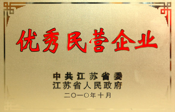 leyu被评为“江苏省优秀民营企业”