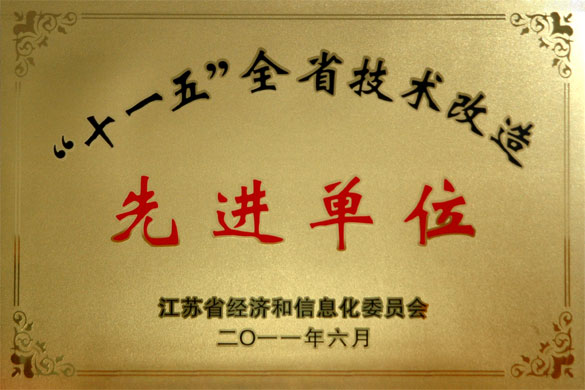 leyu集团荣获“‘十一五’全省技术革新先进单位”称呼