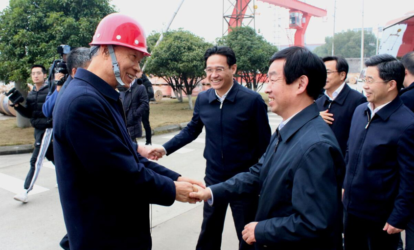常州市委书记齐家滨一行来leyu电缆调研