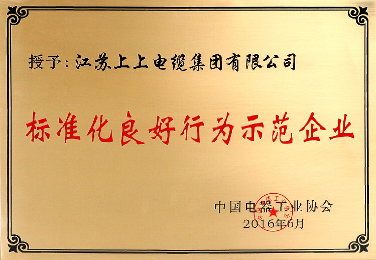 标准先行促生长，leyu电缆再获殊荣