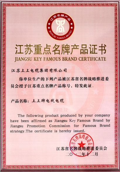 “leyu”牌电线电缆被评为江苏省重点名牌产品