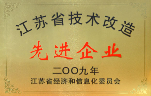 leyu获“2009年江苏省技术革新先进企业”称呼